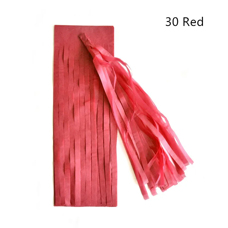 14 Inch ткани бумажная гирлянда DIY Свадебные украшения год гирлянда вечерние Бумага цветок дни рождения вечерние украшения - Цвет: 30 red