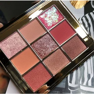 Бренд Shimmer Matte Makeup Pallete 9 цветов блеск прессованные тени для век Палитра бриллиантов макияж тени для век Палитра для пигментов косметика - Цвет: 02