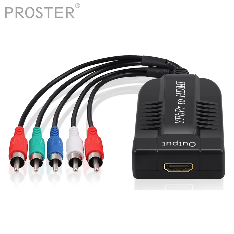 Proster YPbPr and Audio to HDMI  Converter Adapter Support 1080P Male YPBPR RGB Component Video Audio to HDMI Converter For XBOX