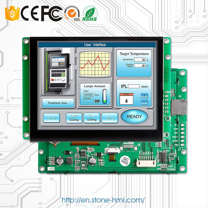 Приборная панель 4 3 дюйма TFT LCD HMI RS232 для контроллера домашней автоматизации |