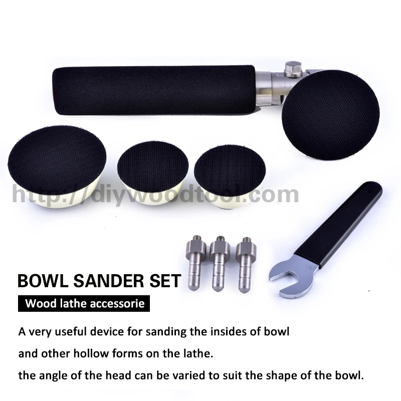 Wood Bowl Sander Sanding Tool for Wood Lathe Turning Spindle Sander Kit