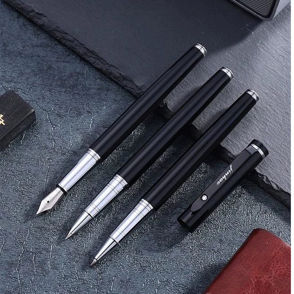 Ручки матовые черные в коробке 0 5 мм для офиса и школы|gift fountain pen|fountain penwriting pen |