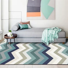 Скандинавский светильник, зеленый, синий, серый, волнистый узор, ковер для дивана, стола, пола, коврики, ковры для гостиной, спальни, ковры большого размера