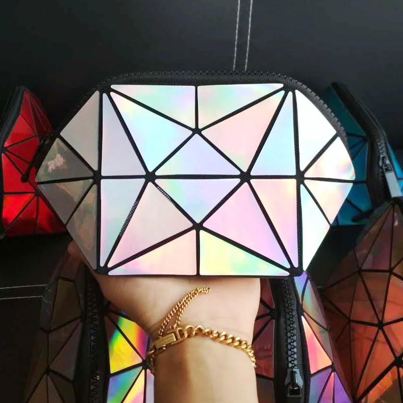 هندسية التجميل حقيبة الليزر المواد لينغ العلامة التجارية ماكياج للنساء