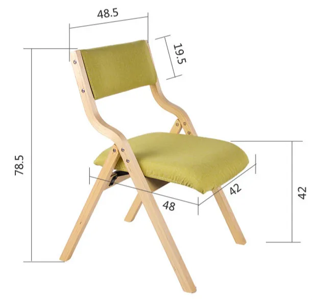 Высокое качество Портативный складные Твердые деревянный стул обеденный стул отдыха подвижные моющиеся Подушки Мода красочные Мебель