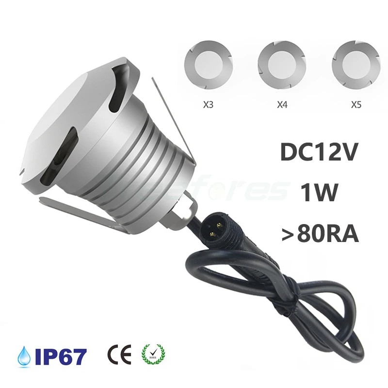 6 шт. IP67 DC12V 3 Вт Водонепроницаемый бокосветильник свет подземсветильник мини