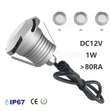 6 sztuk IP67 DC12V 3W wodoodporna światło boczne, pod ziemią, lekka Mini LED chodnik duży rynek Park mosty pochowany u nas państwo lampy z certyfikatem CE róża