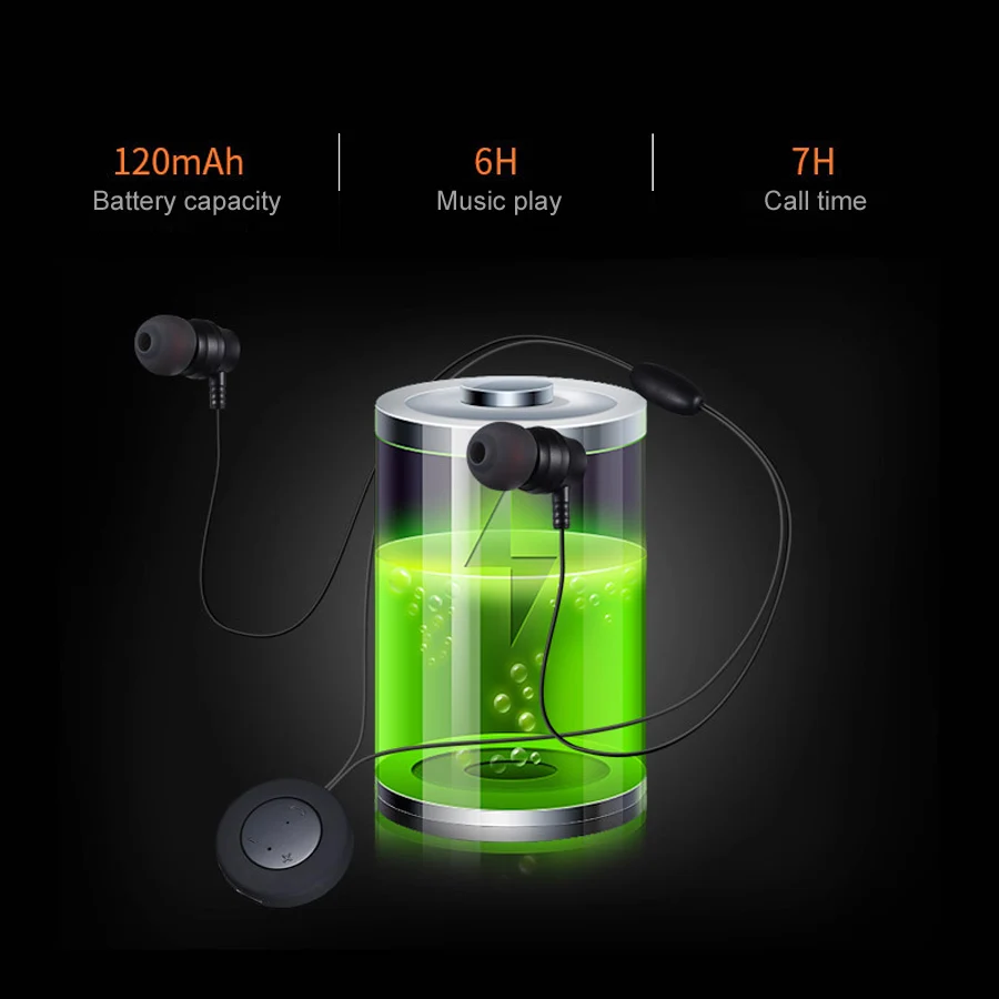 Беспроводные наушники MOUDOU Bluetooth металлические спортивные с защитой от пота для