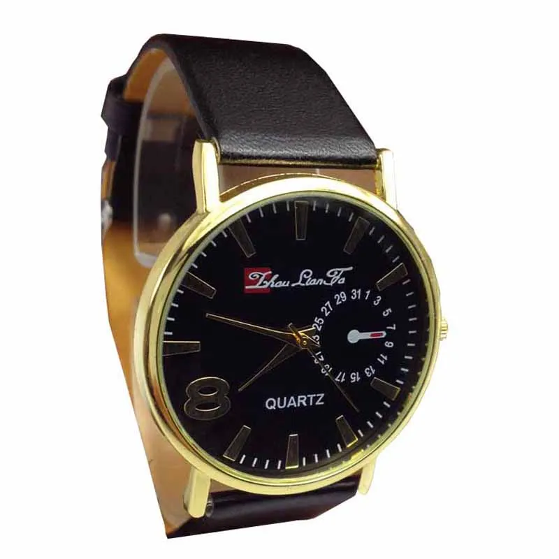 

Unisex Casual Fashion Faux Leather Strap Quartz Analog Wrist Watch