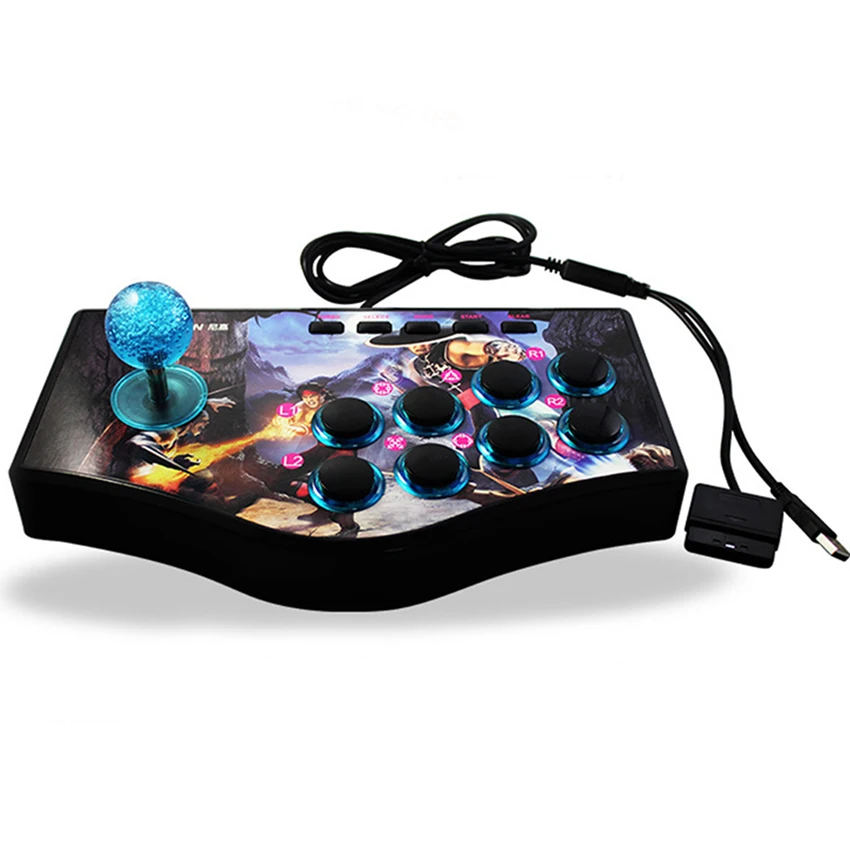 

USB Rocker Game Controller Arcade Joystick Gamepad Fighting Stick For PS2 PS3 PC Android Phone Plug And Play