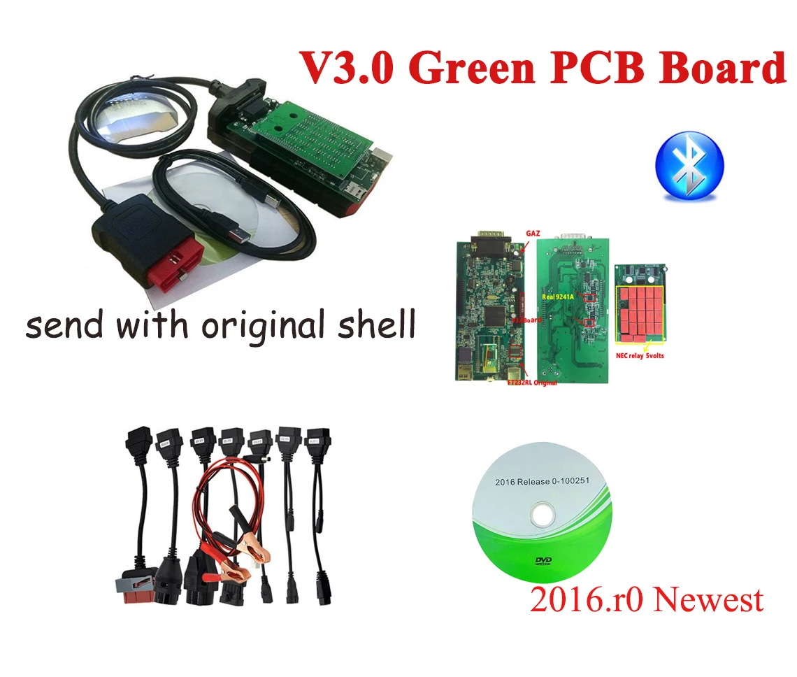 Best Quality 3.0 nec relays Green red PCB New vci VD TCS ...
