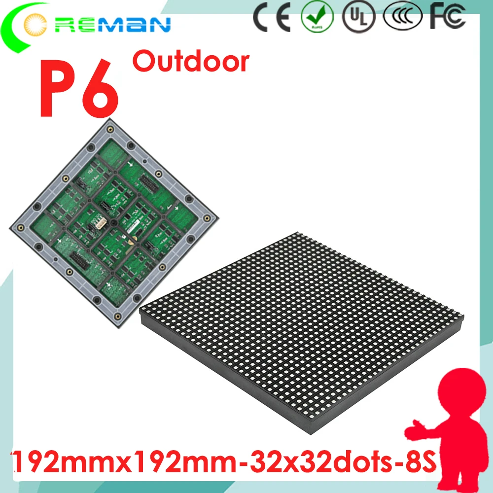 Ali led Заводская цена smd уличный p6 светодиодный дисплей модуль экран модуль/уличный