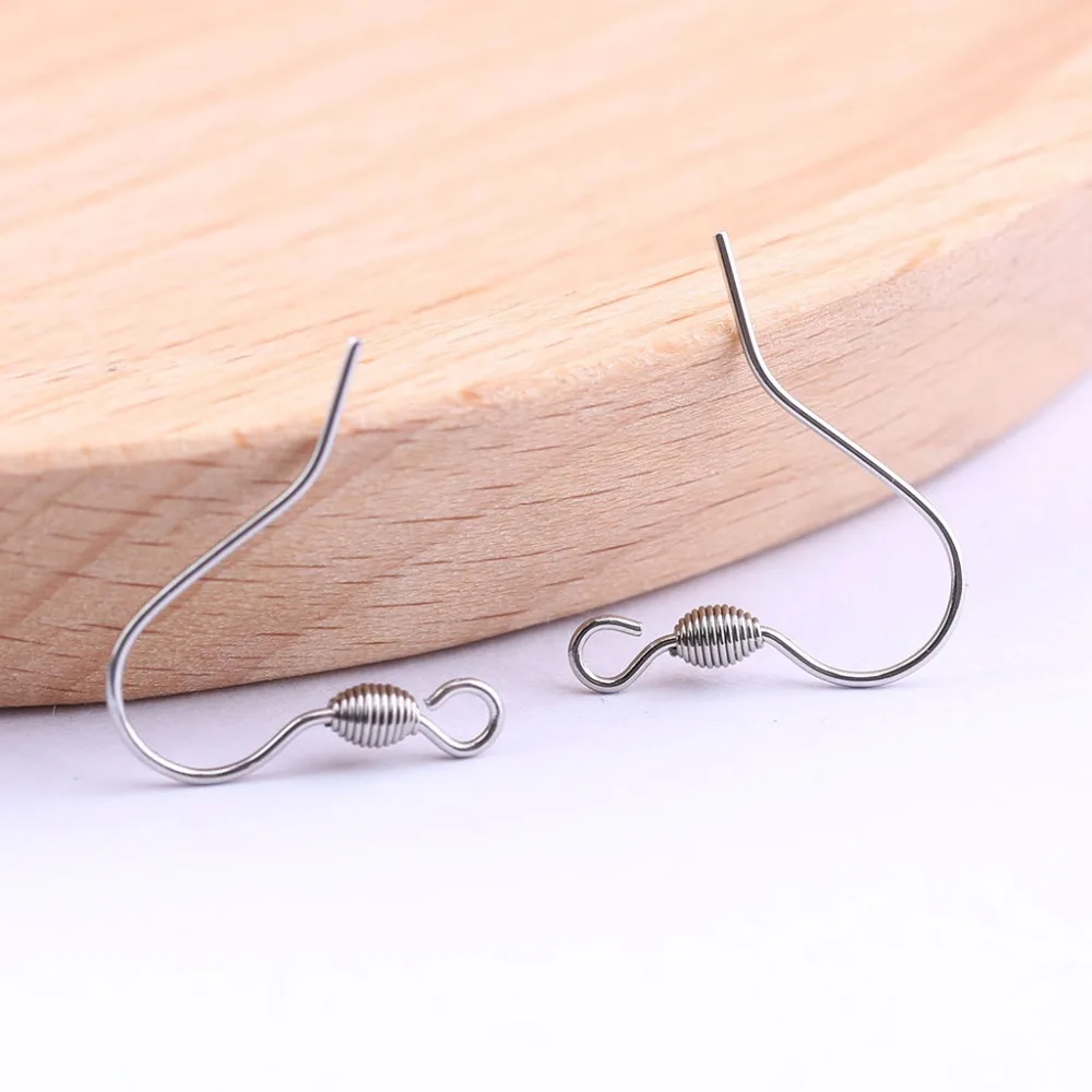 onwear 50pcs stainless steel earrings hooks for jewelry making diy