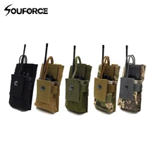 Тактическая Военная облегченная модульная система переноски снаряжения межфонный чехол сумка с высококачественной нейлоновой регулируемой системой Molle крепление интерфон Радио Чехол сумка