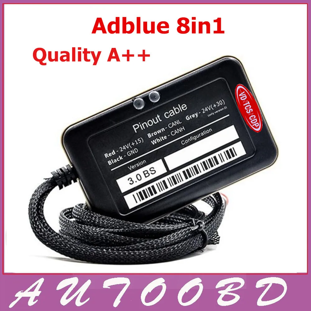 + Качество недавно Adblue Эмулятор 8in1 полный чип v3.0 с NOx датчик AdBlue Системы используется в грузовики автобусы и другое тяжелых транспортных