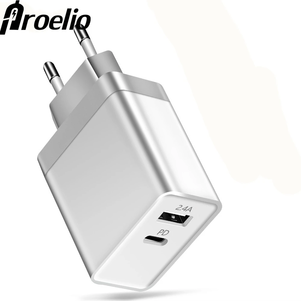 

Proelio Type C USB PD Charger USB C Adapter For iPhone X/8 Plus MacBook Xiaomi mi 5 6 Samsung EU US UK Phone PD Fast Charger