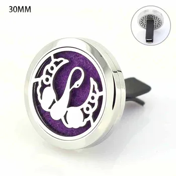 

30mm Stainless Steel Swan Brid with Vent Aromatherapy/Essential Oil Diffuser Perfume Locket Clip for Car