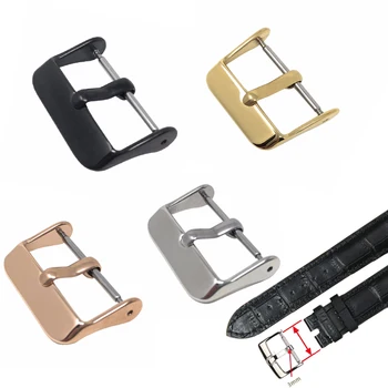 

16/18/20/22/24mm Stainless Steel Watch Buckle Replacement Buckle with Spring Bar Rose Gold Black Silver Watch Accessories
