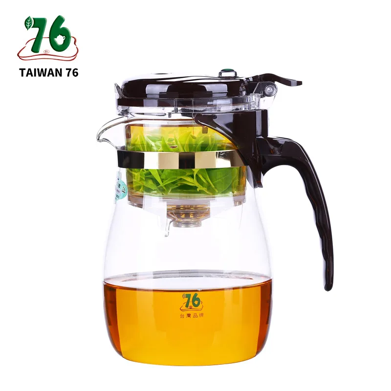 

Elegant Large Capacity Glass Teapot Chinese Green Tea The Detachable Screen Liner Kungfu Tea Set Auto-open Teapot Brewing Glass