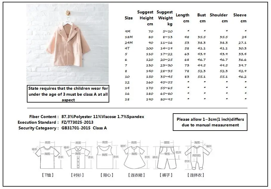 Mayas/зимняя теплая однотонная шерстяная куртка для девочек модная верхняя одежда для детей с карманами цвета хаки Детские однотонные осенние новые базовые пальто 84019