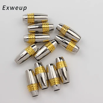 

Exweup 10pcs/lot Magnetic Clasps Gold 5mm Hot Sale Jewelry Findings & Components 1 Set Golden Tone Copper Magnetic Clasps