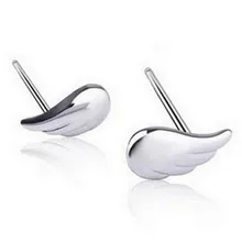 ; Новинка; модные популярные 925 пробы серебро изысканные ювелирные изделия простой маленький ангел крылья элемент серьги SE21