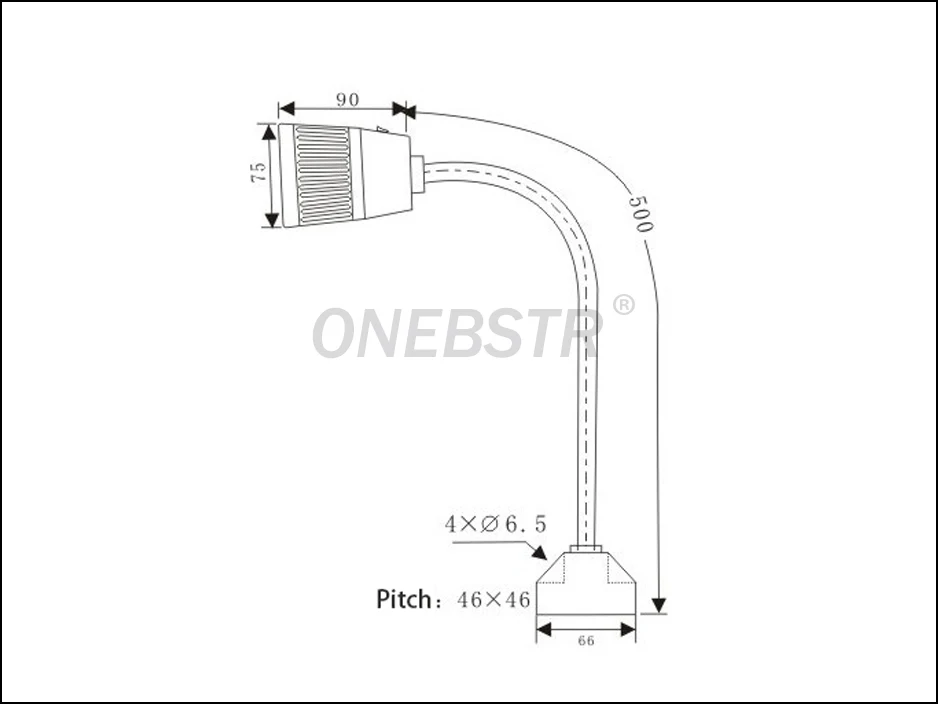 HNTD 3W TD01 AC DC 24V 36V 110V 220V LED Spotlight Plastic Shell CNC Machine Tools Work Lights Milling Machine Light 9