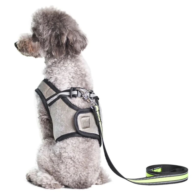 

New Trend Fashion Pet Vest Style Chest Back Practical And Durable With Dog Leash Chest Chest Back Outdoor Walk PY