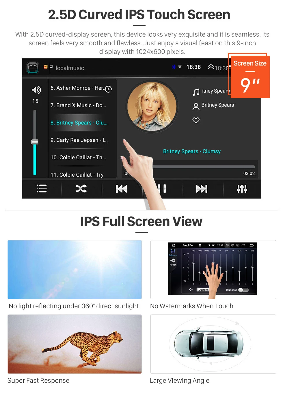 Top Harfey 9" IPS Screen Android 8.1 ROM 32GB RAM 2GB  2Din Car Radio For Subaru Forester 2014 2015 2016 GPS Navi Unit high version 5