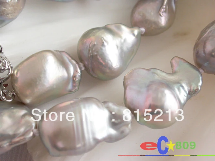 

ddh00441 Huge 17" 21mm gray baroque KESHI REBORN PEARL NECKLACE 28% Discount
