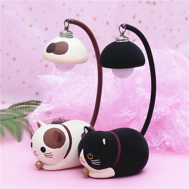 Lâmpada da Noite Luzes de Mesa para o Bebê Quarto dos Desenhos Brightinwd Crianças Quarto Decoração Lâmpadas Bonito Gato Presentes Natal Animados 3 lâmpadas bonito gato luzes de mesa para