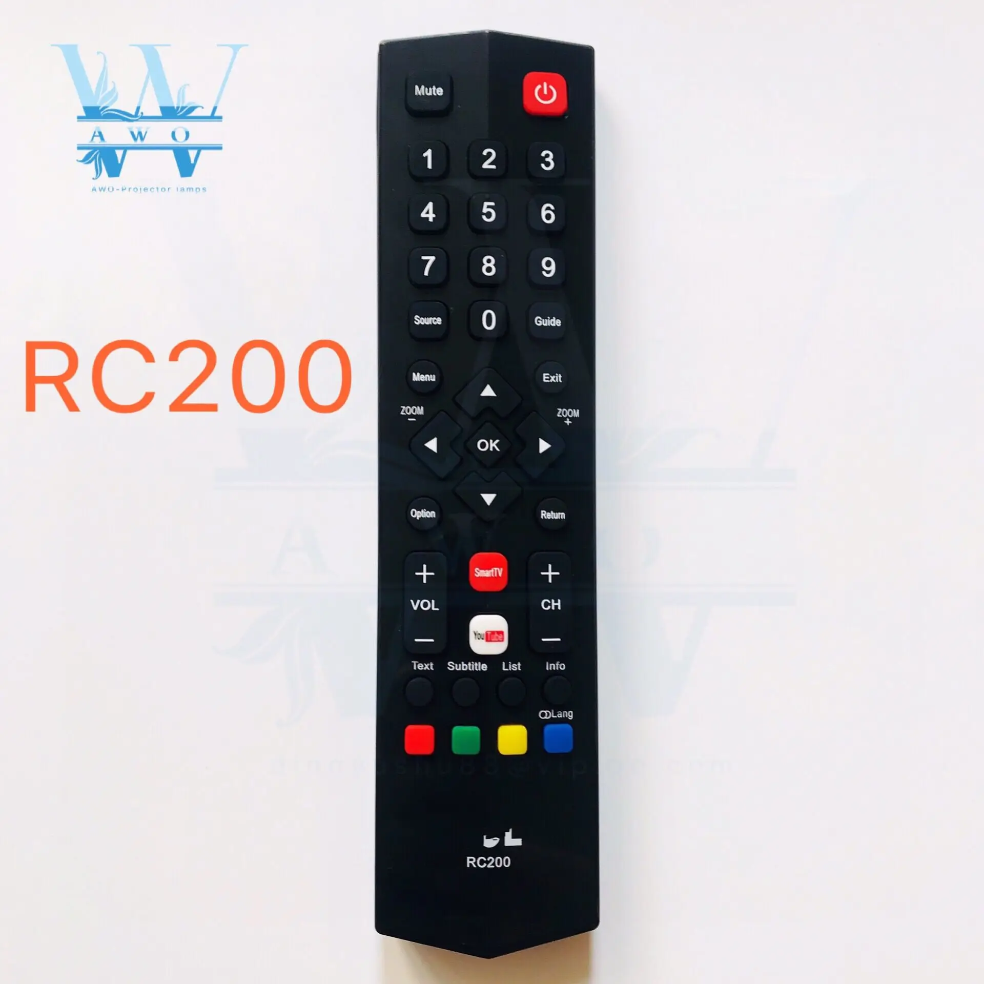 AWO Новый RC200 универсальный пульт дистанционного управления Замена для TCL Smart TV LCD LED