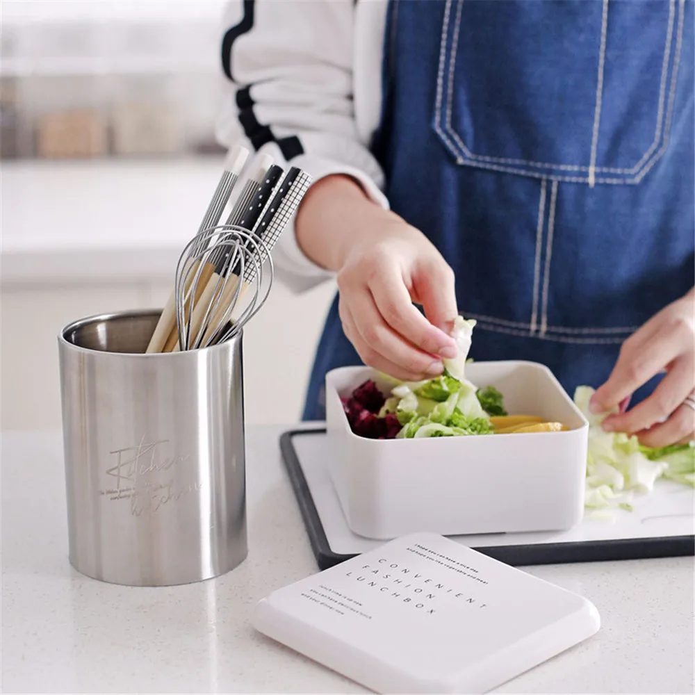 Stainless Steel Chopsticks Storage Tube Spoon Fork Storage Box Cutlery Drain Holder Household Kitchen Utensils Organizer Tool Stainless Steel Chopsticks Storage Tube Spoon Fork Storage Box Cutlery Drain Holder Household Kitchen Utensils Organizer Tool