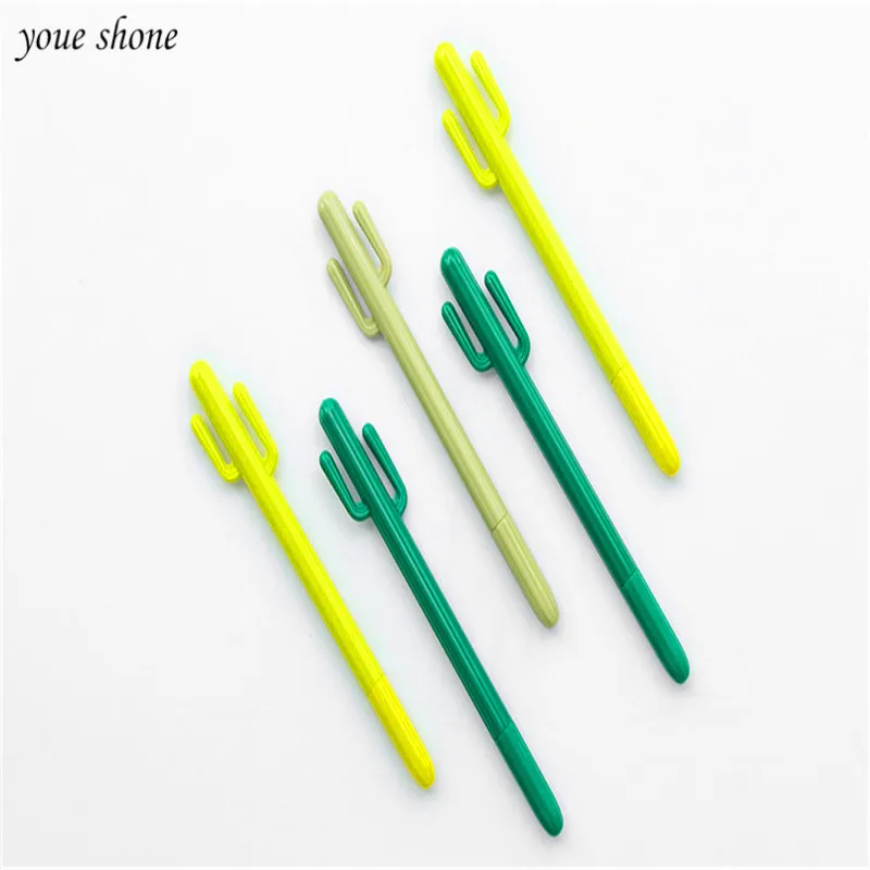 

2017 High quality 3piecehot fresh cactus shaped 0.5mm black neutral pen pen pen carbon students