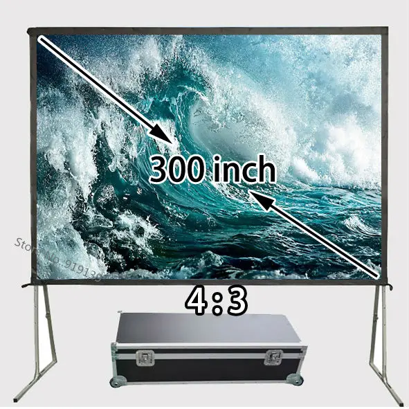 Cheap Price 300inch 43 Front Projection Screen Floor Stand Big Screens