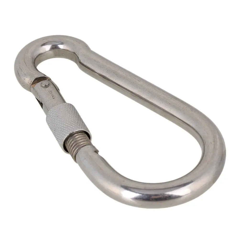 304 Stainless Steel M11 120mm Length Spring Snap Hook Carabiner with