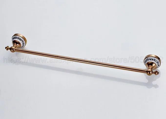 Rose Gold Brass Towel Bars Golden Brass Towel Rail Single Towel Bar Bathroom Towel Holder Bathroom Accessories zba381