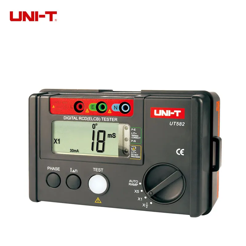 UNI T UT582 Digital RCD (ELCB) Testers Data Hold AUTO RAMP