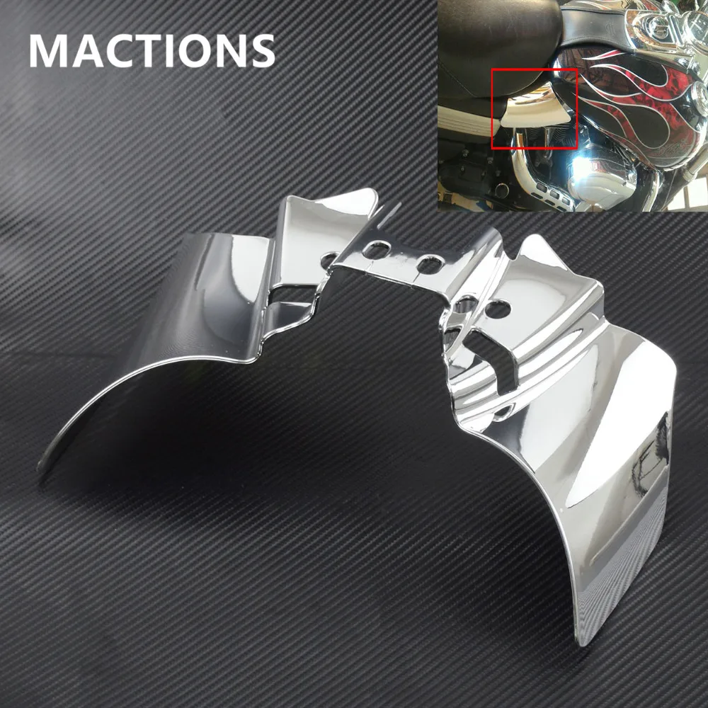Chrome Saddle Shield Heat Deflector For Harley Dyna FXD FXDWG 1999 2016