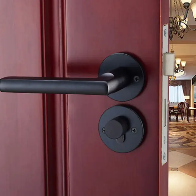 Black Aluminum Handle Lock With Keys Fission Locks Door Knobs For