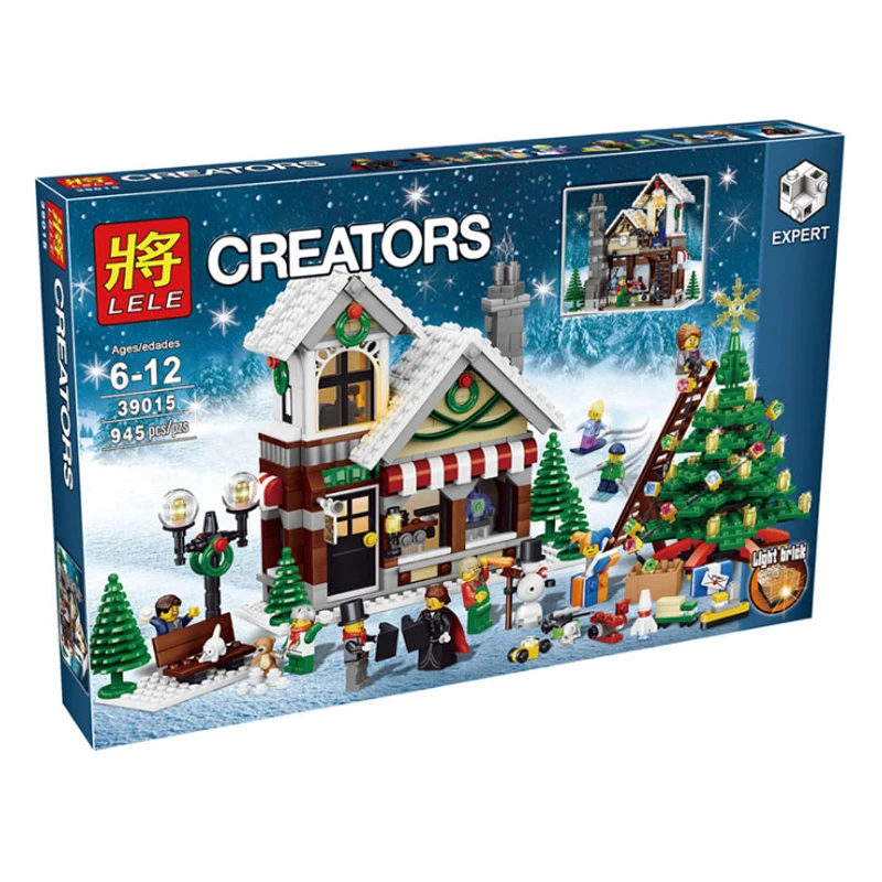 

945Pcs Girl Series 39015 Cinderella's Christmas Hut Building Blocks Educational Brick Toy Figures Set Compatible With 10249