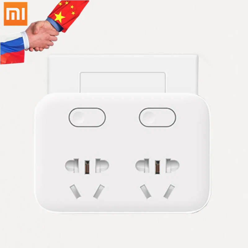 

Xiaomi Mijia Power Strip Converter 2 Sockets 2 Individual Switches Fast Charging Portable Plug For Home Travel Adapter Mi 5V 2A