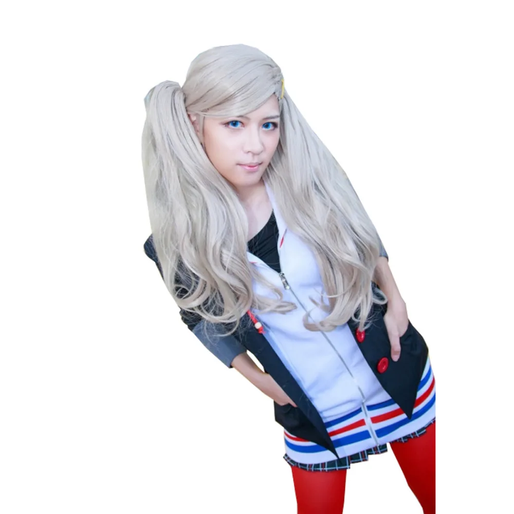 

2017 Persona 5 Anne Takamaki Dress Cosplay Costume Christmas Halloween Jacket Coat Dress Skirt Shirt Stockings With Hair Wig