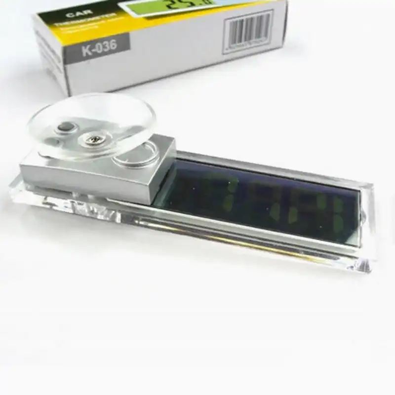 Vehicle Car Windscreen Auto Rear View Mirror Digital Display Thermometer K 036 Mini Room Temperature Meter