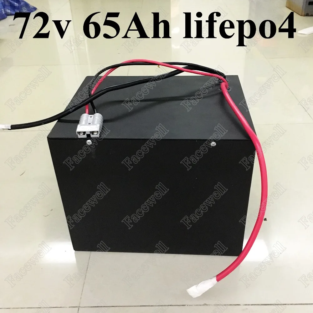 

Large capacity 72v 65ah lifepo4 battery pack 72v electric bike battery with iron case 4000w motor electric vehicle + 84v charger