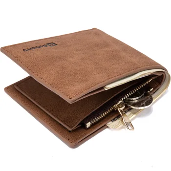 

2020 New Men Zipper Coin Wallets Fashion Casual Small Slim Money Purses Male Wallet Business Credit Bank ID Card Case Holder
