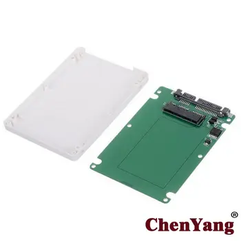 

10pcs/lot 1.8" Micro SATA 16pin SSD to 2.5" SATA 22pin 7+15 hard disk case Enclosure White 7mm height