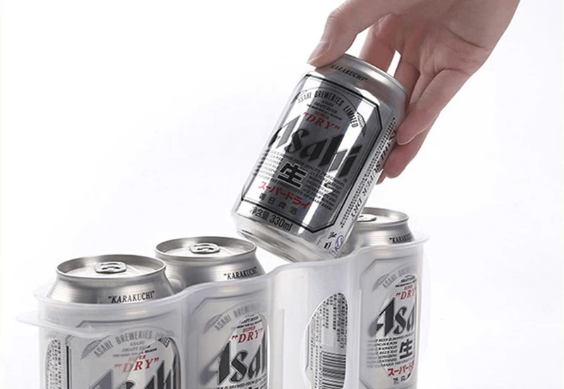 Honana CF-KT04 Cans Storage Box Refrigerator Fridge Organizer Four Case Sauce Bottle Container