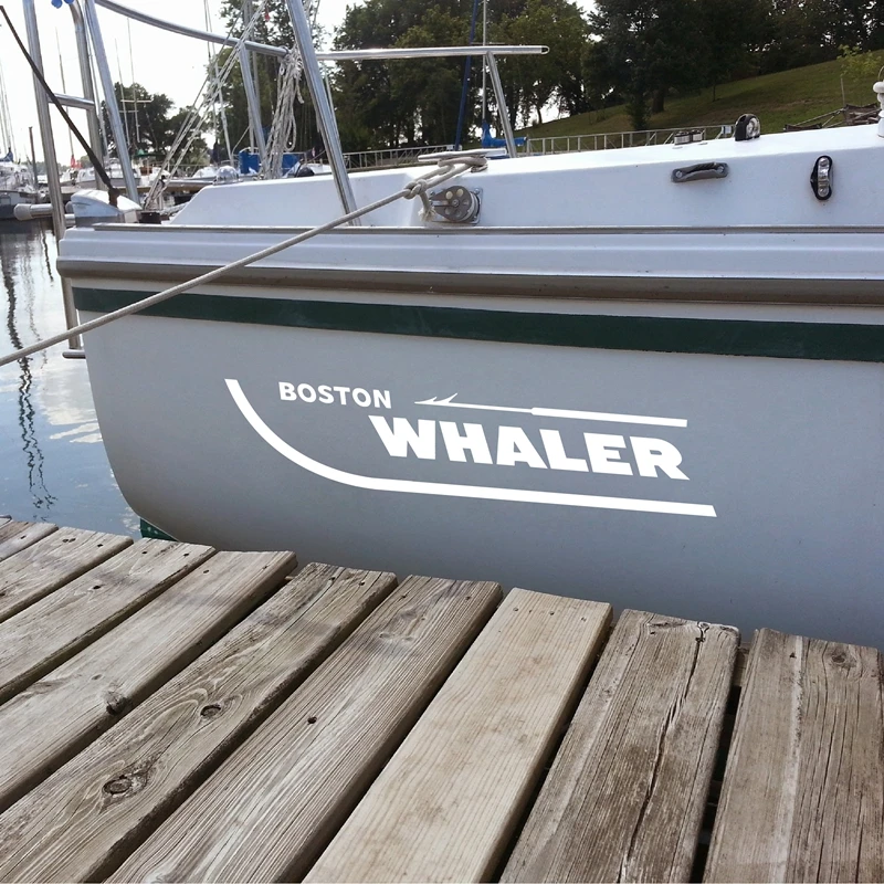 

2Pcs Decals Sticker For Boston Whaler Boat Art Decor , Removable Waterproof Decal For Boston Whaler Boat Decoration