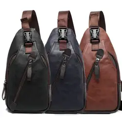 Повседневное на молнии дизайнерские мужские сумки груди Брендовые мужские дорожная сумка высокого качества винтажные Искусственная кожа